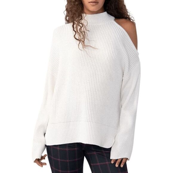 Sanctuary Women's Cut It Out Sweater - pullover women’s size M, cream XS - Picture 1 of 10